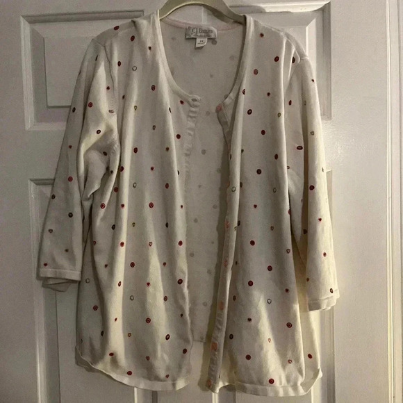 CJ Banks Sweaters - CJ Banks Cardigan with hearts Size 2x